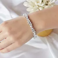 Multi shape Clustered Eco Diamonds Tennis Bracelet
