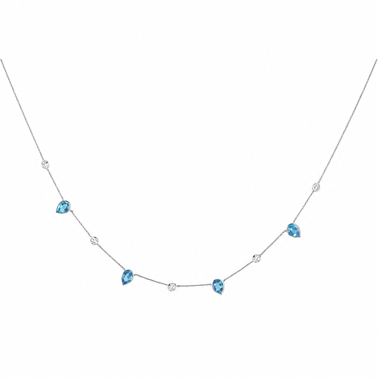 Something Blue, Something Diamond Necklace