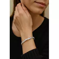 Sideways marquise eco diamonds tennis bracelet