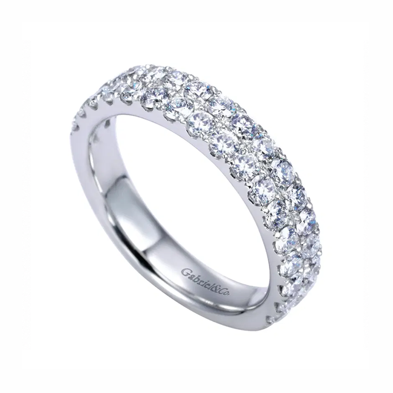 Diamond Stackable Ring with Beaded Bezels