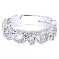 Pave Filigree Diamond Band