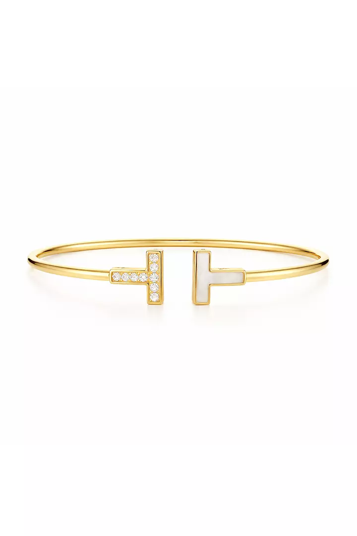 Tiffany T Wire Bracelet with Diamonds