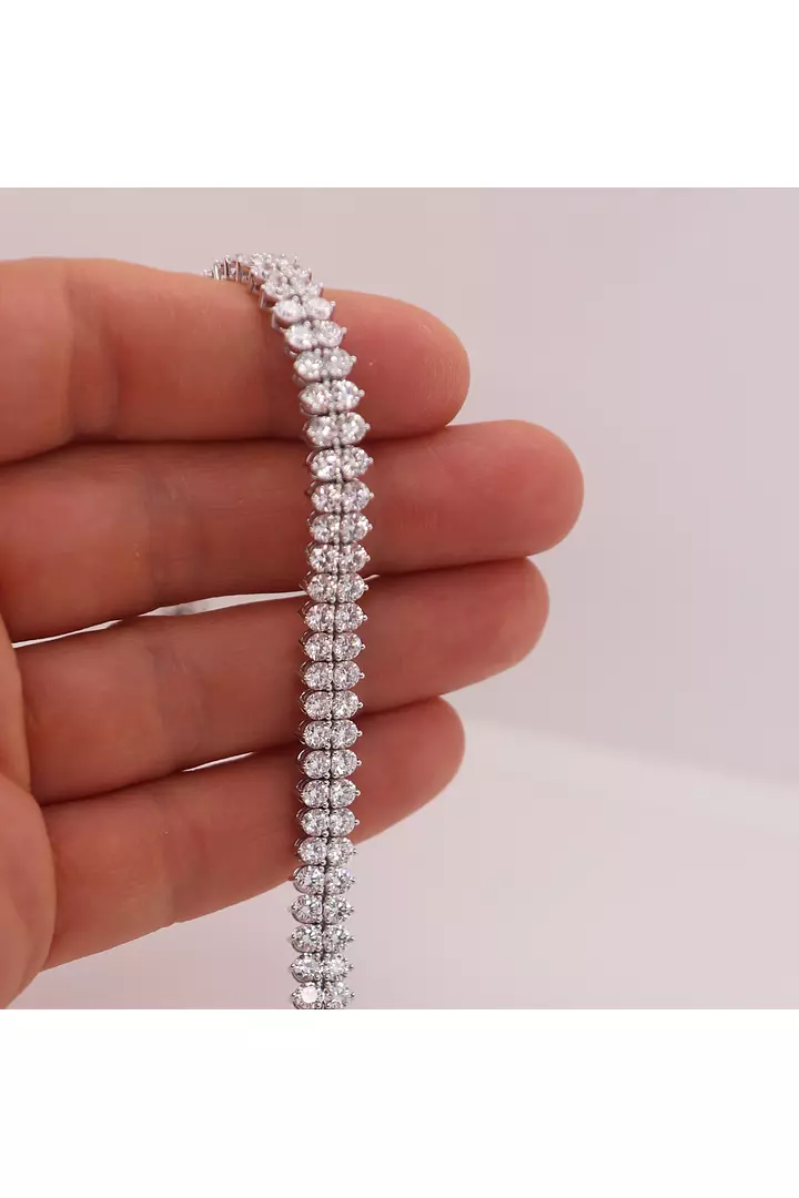 Double Row Eco Diamonds Tennis Bracelet