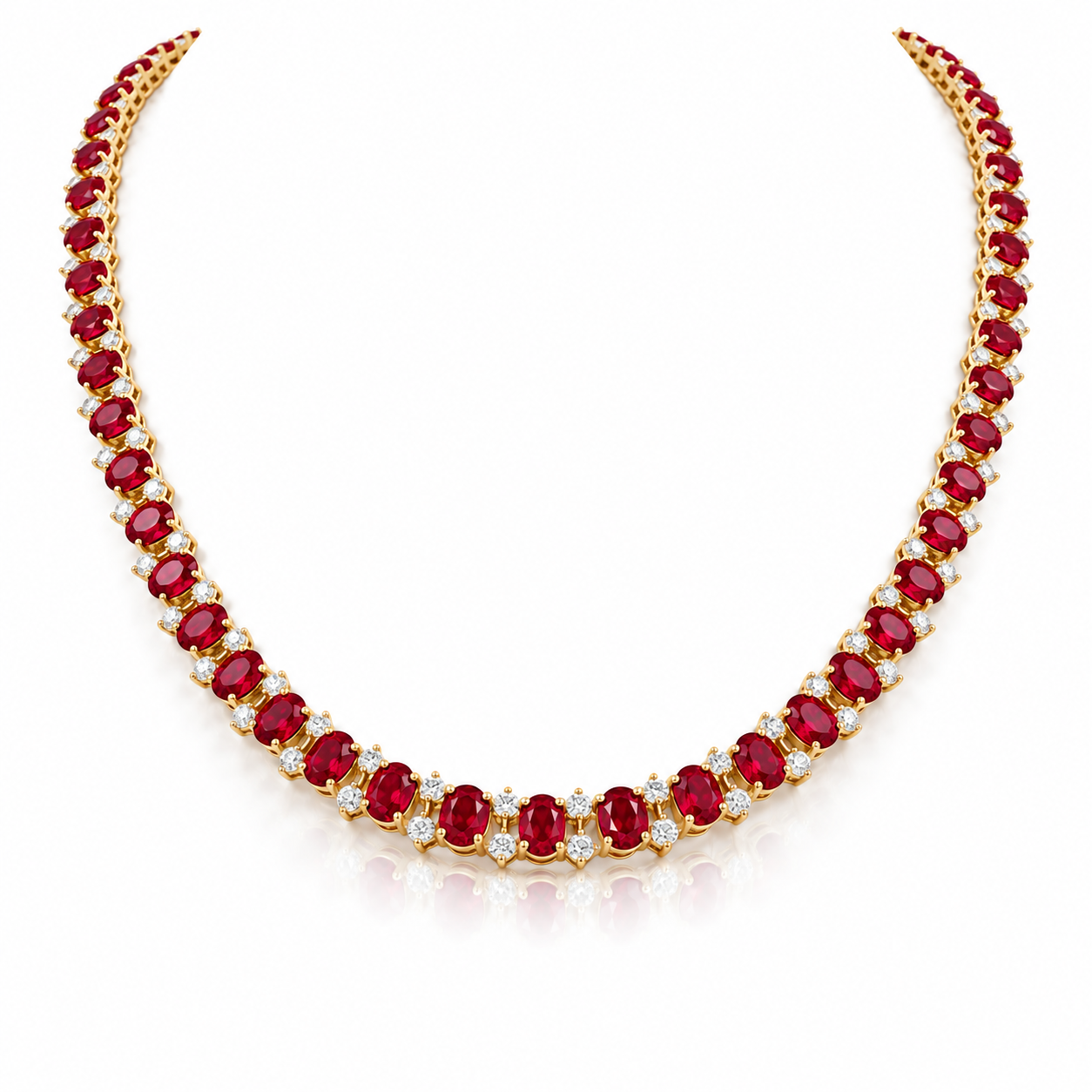 Carmen Eco Rubies and Eco Diamonds Necklace