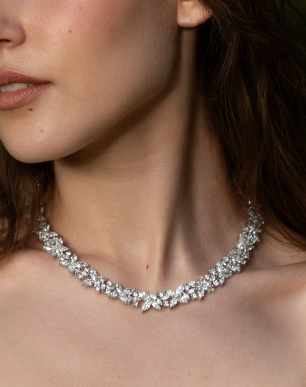Jardin Diamond Floral Necklace
