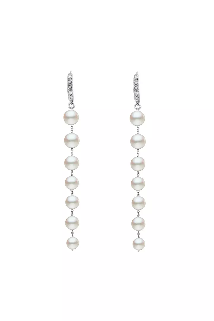 Graduated Cultured Pearl Earrings