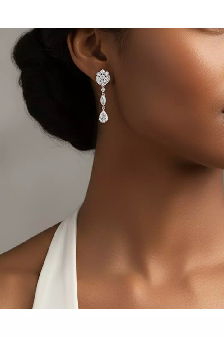 Florette Diamond Drop Earrings