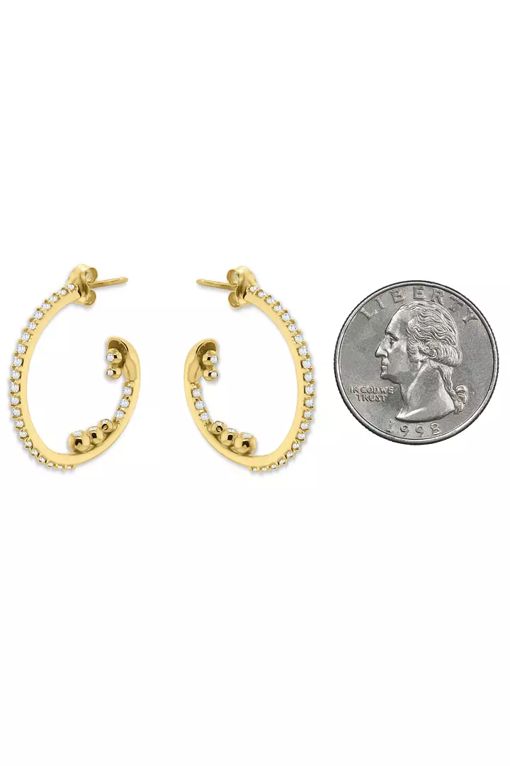 Abundance Diamond Hoop Earrings