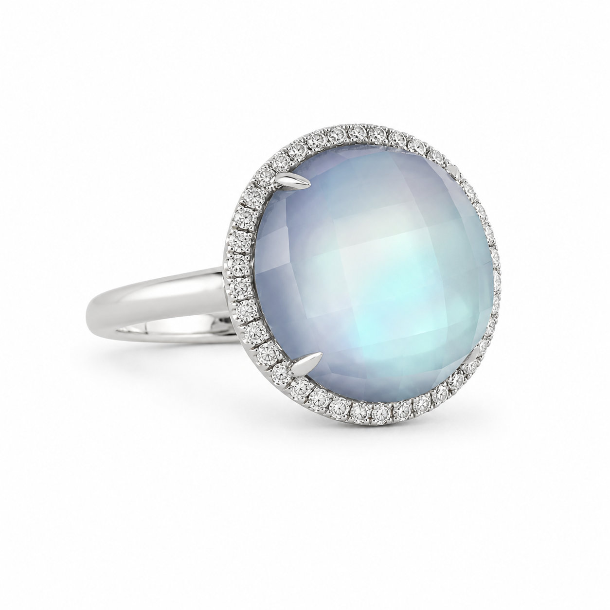 Doves Ivory Sky Diamond Cocktail Ring