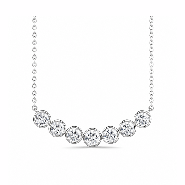 All Smiles White Gold Diamond Necklace