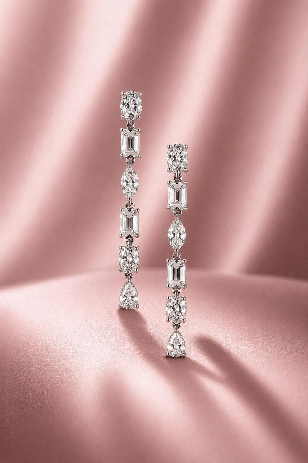 Mignon Eco Diamonds Linear Drop Earrings