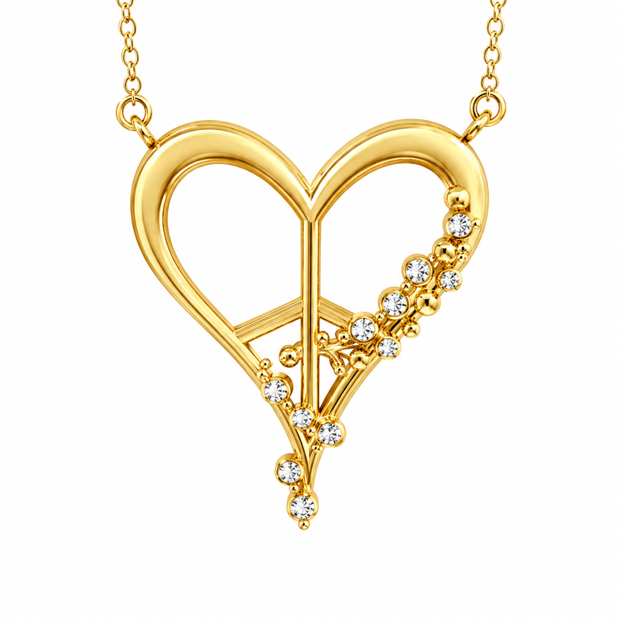 Peace of Heart Diamond Necklace