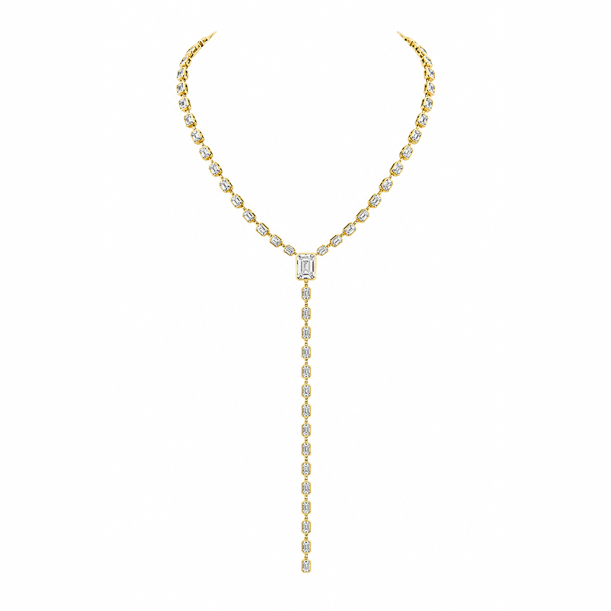 Ascension Lariat Eco Diamonds Y Shaped Necklace