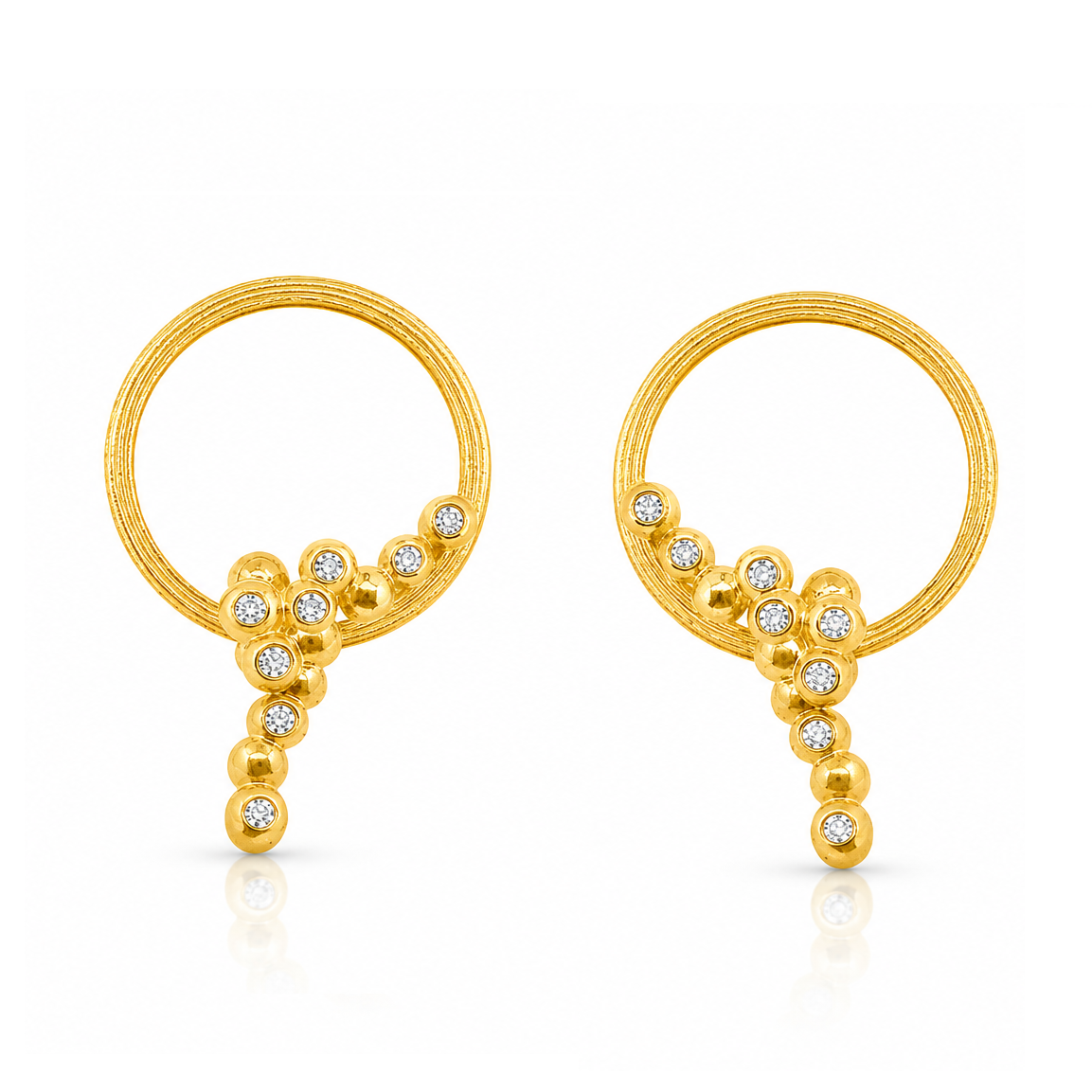 Abundance Circle Diamond Hoop Earrings