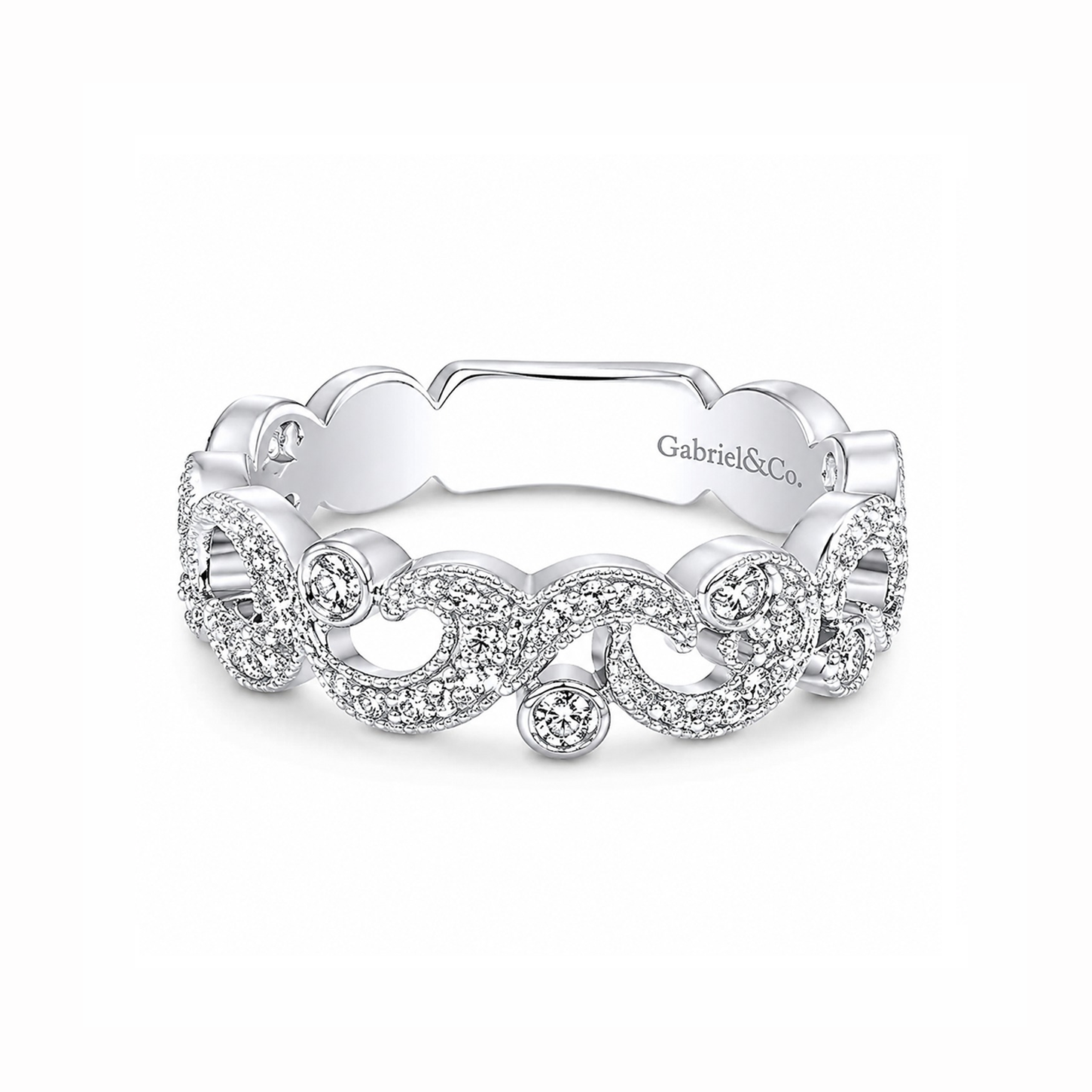 Pave Filigree Diamond Band