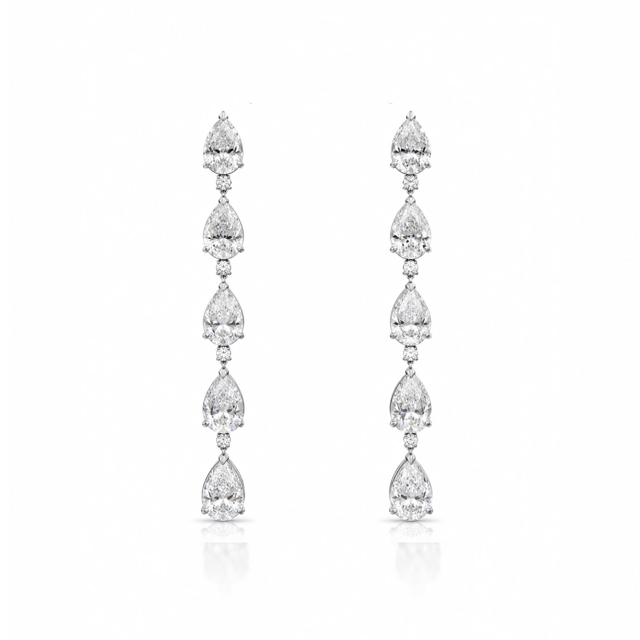 Teardrop Eco Diamonds Drop Earrings