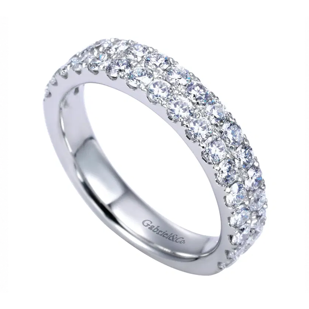 Diamond Stackable Ring with Beaded Bezels