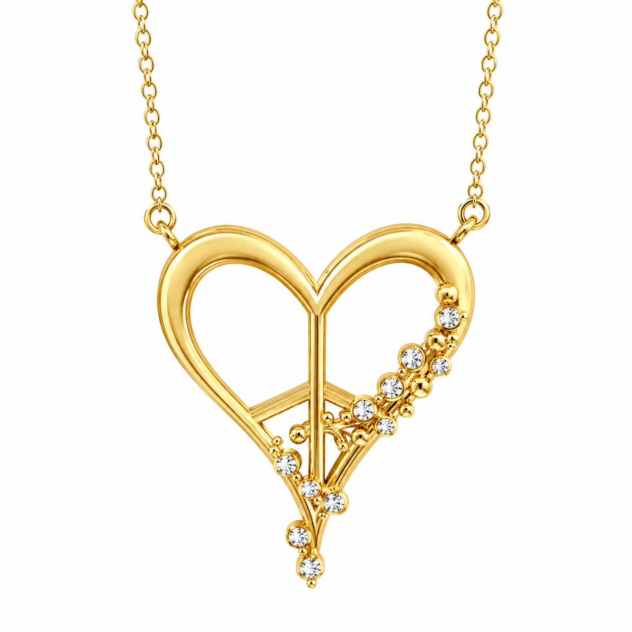 Peace of Heart Diamond Necklace