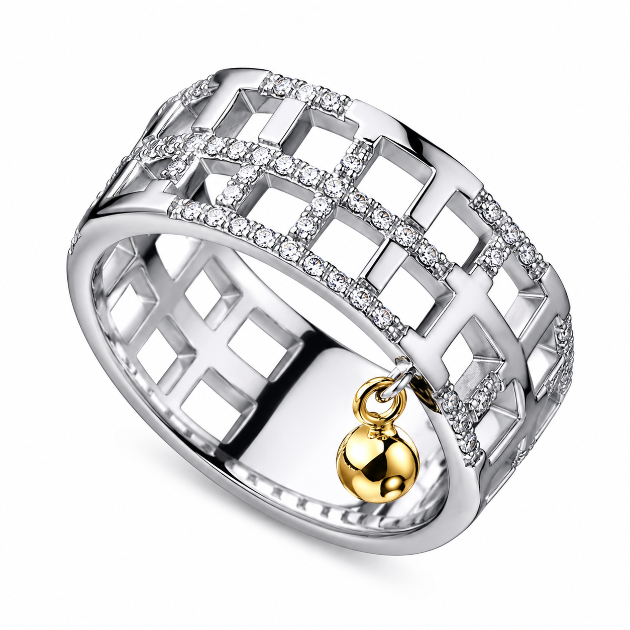 Lattice and Pave Diamond Band