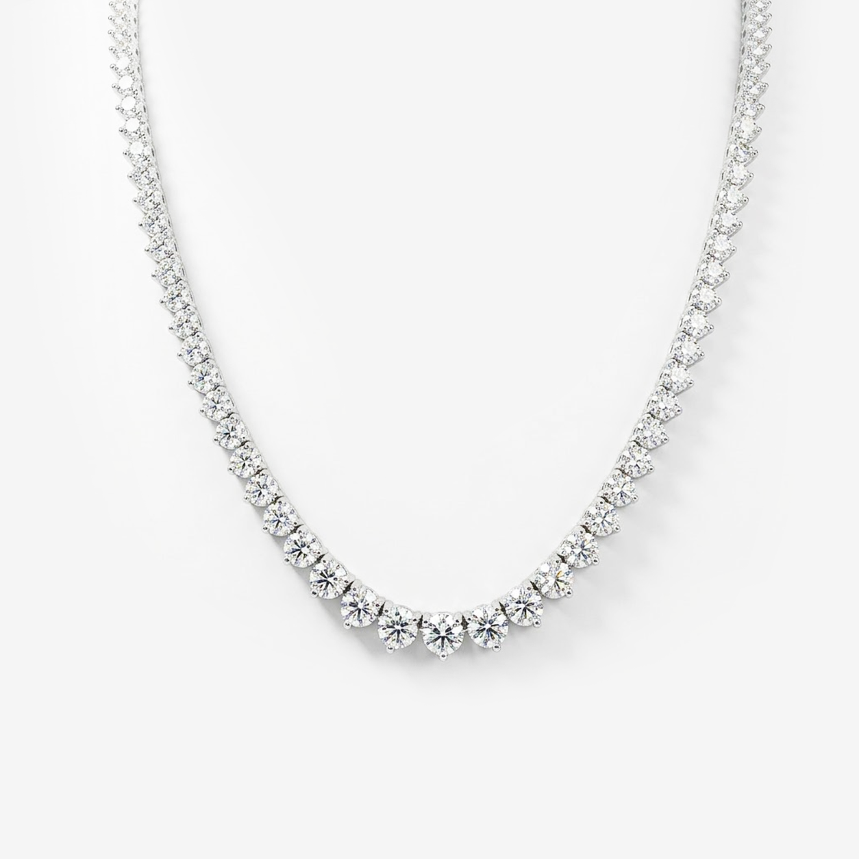 15 carats Grand Riviera Eco Diamonds Tennis Necklace