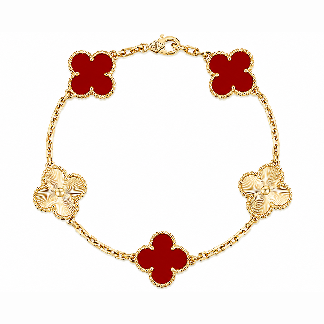 Van Cleef and Arpel Red Alhambra Bracelet