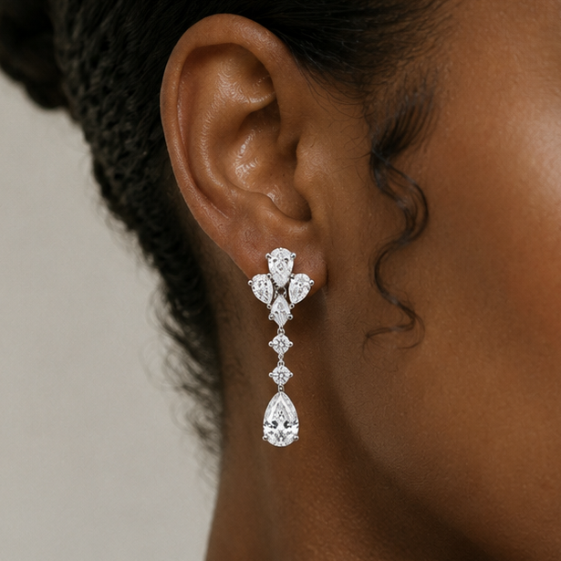 Vivienne Eco Diamonds Drop Earrings