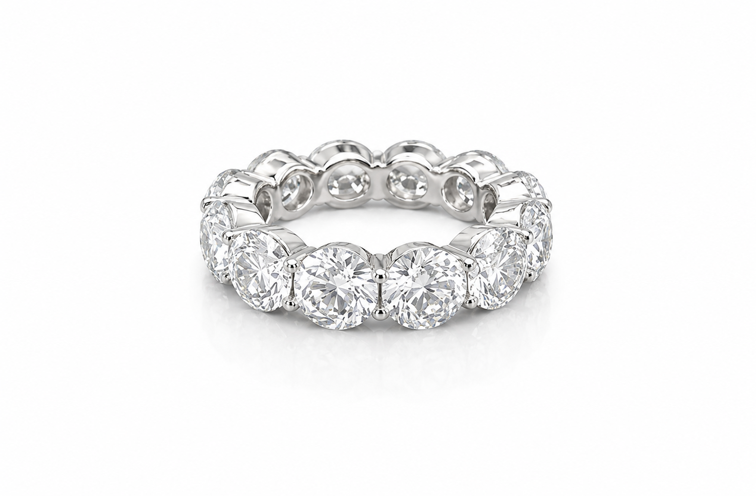 Timeless Round Eco Diamonds Eternity Ring 13 carats