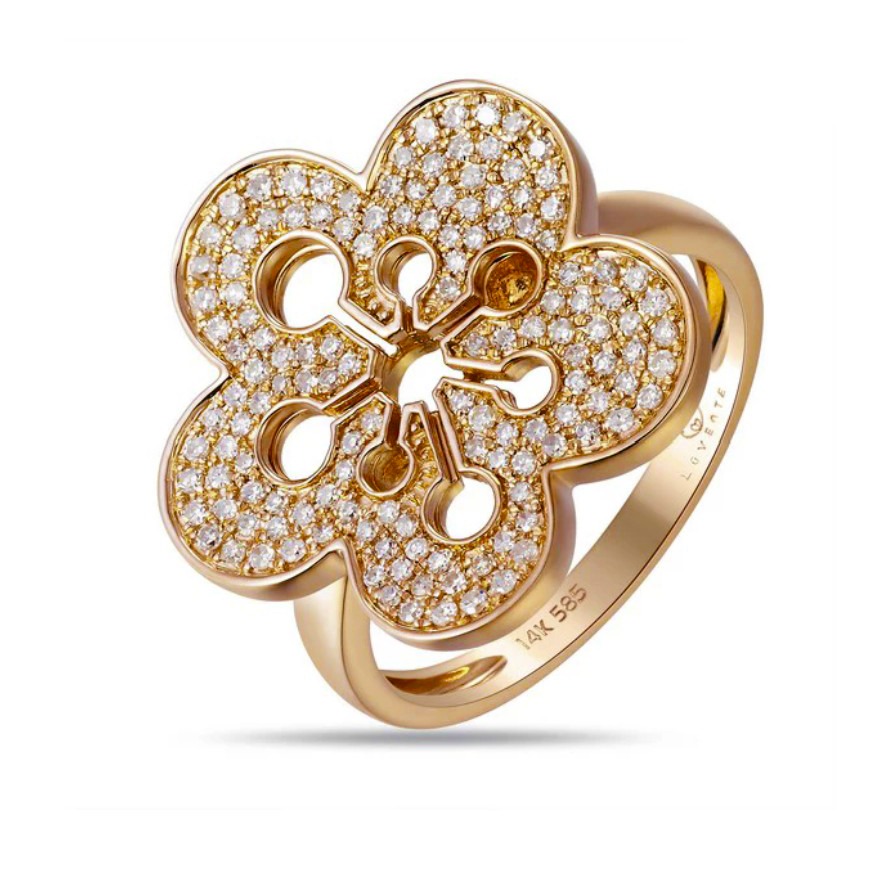 Diamond Flower Cocktail Ring