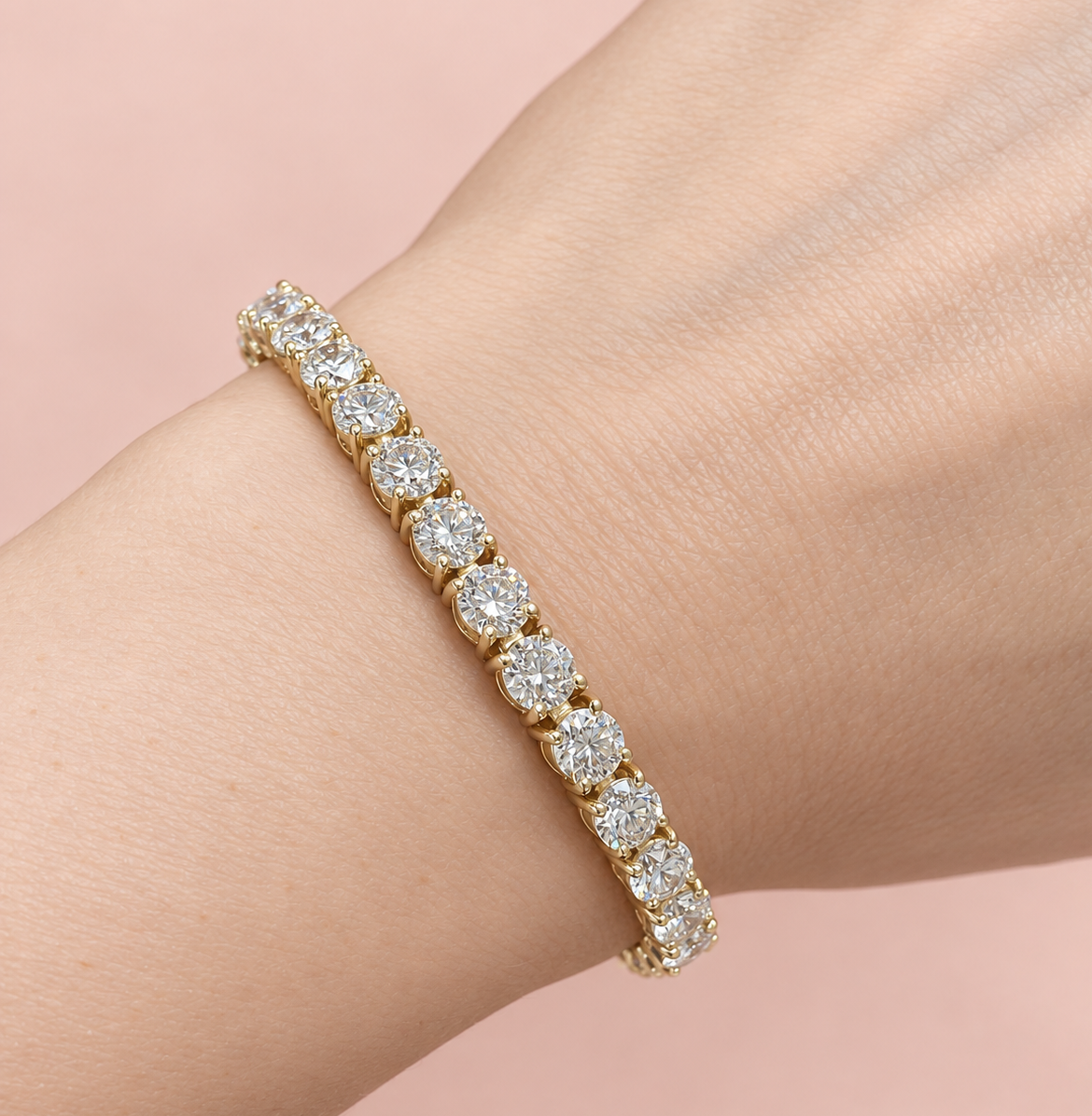 Dynasty Round Eco Diamonds Classic Tennis Bracelet