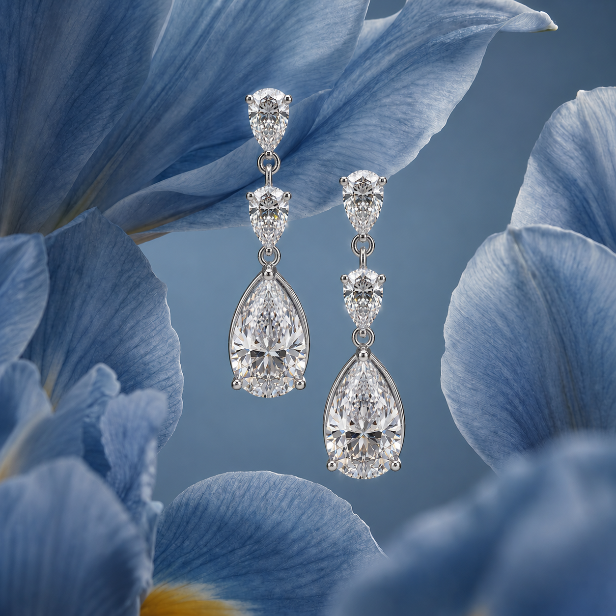 Windsor Eco Diamonds Teardrop Shape Earrings