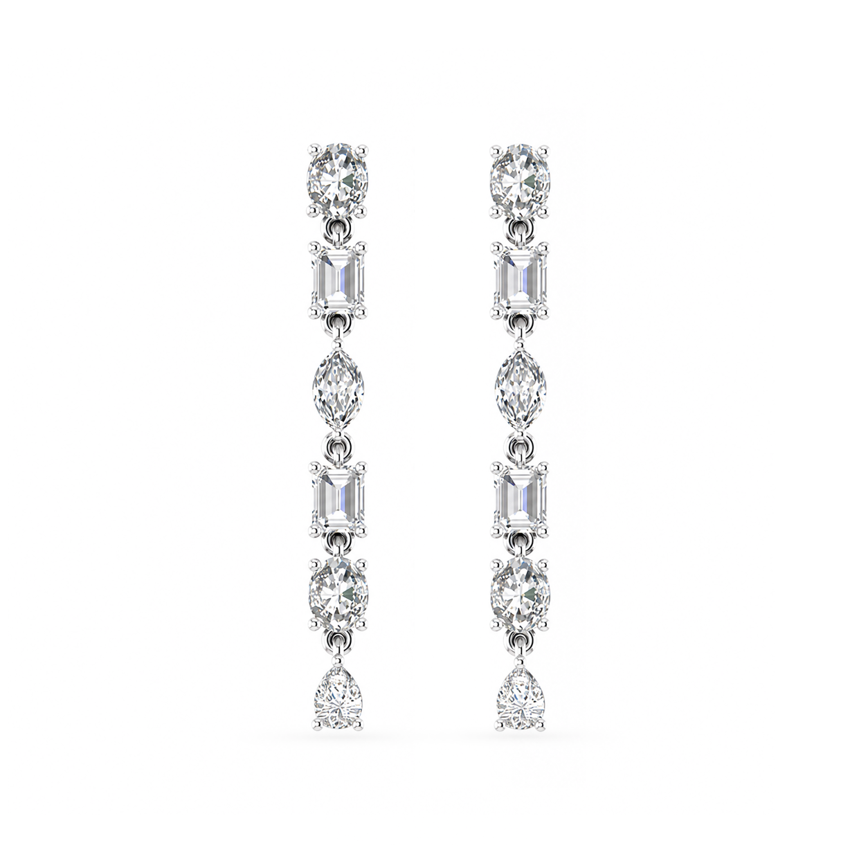 Mignon Eco Diamonds Linear Drop Earrings