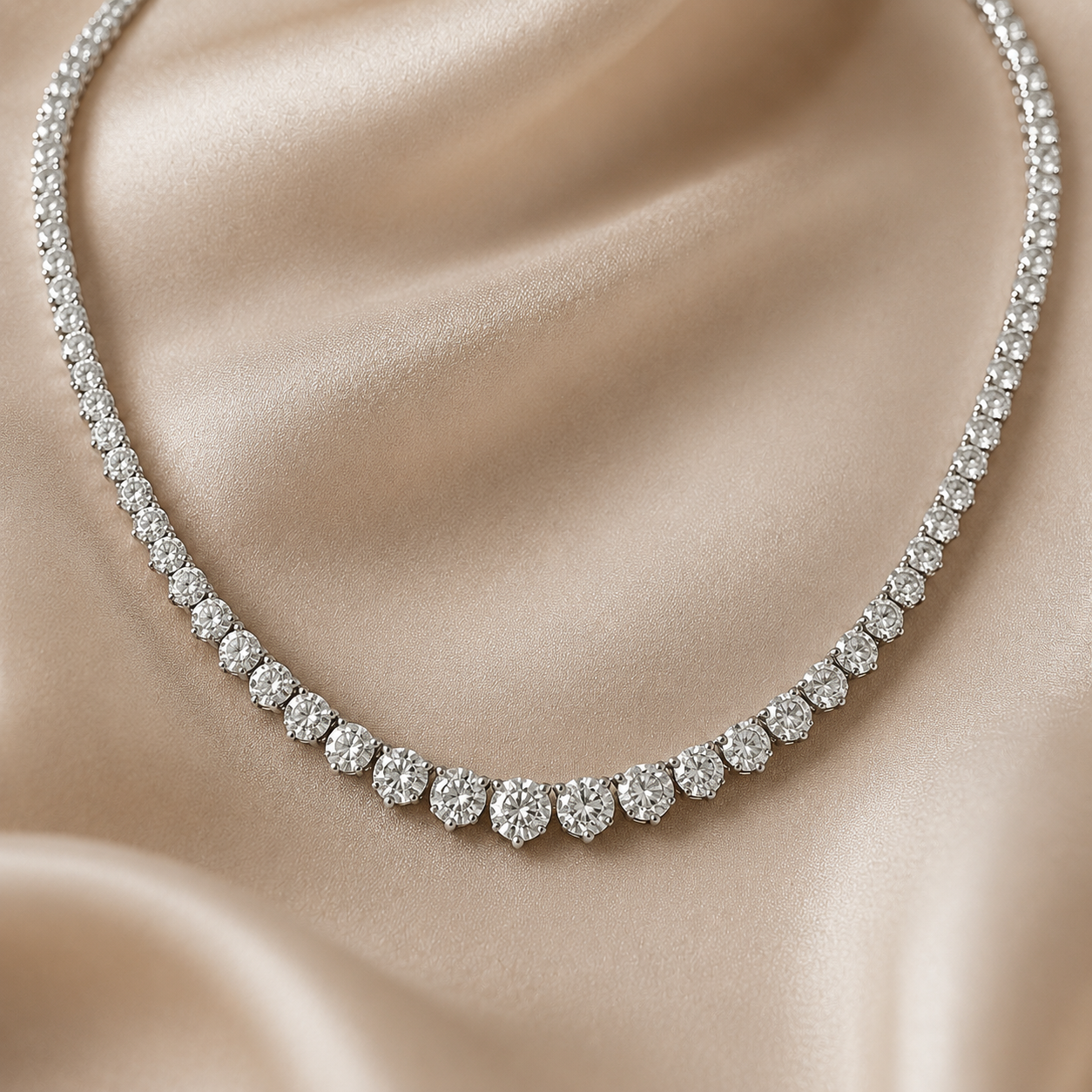 10 carats Riviera Eco Diamonds  Tennis Necklace
