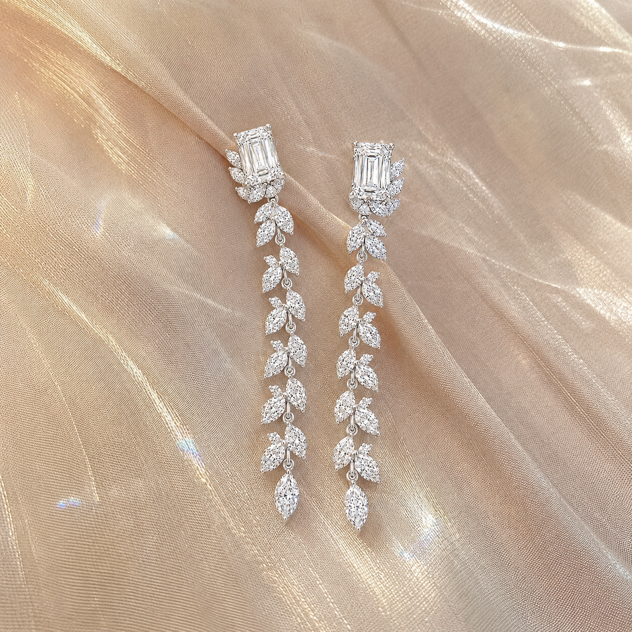 Elysian Vine Eco Diamonds Drop Earrings
