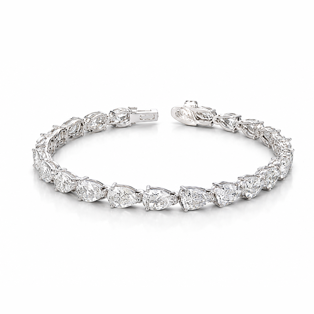 Grace Pear Eco Diamond Tennis Bracelet 11 carats