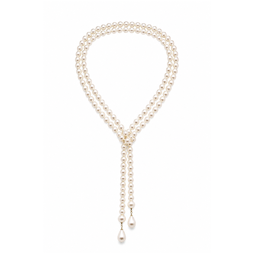 Cultured Pearl Strand Lariat Necklace