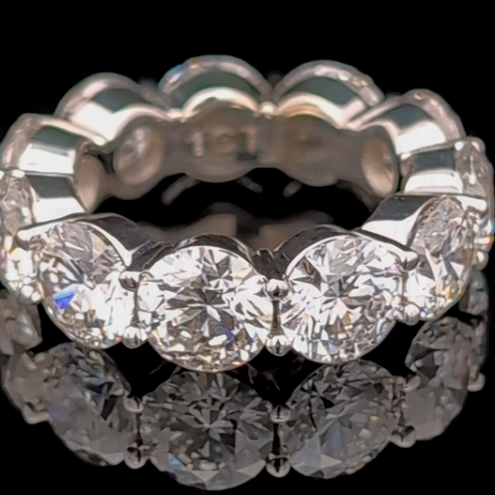 Round Eco Diamonds Eternity Ring 12 carats
