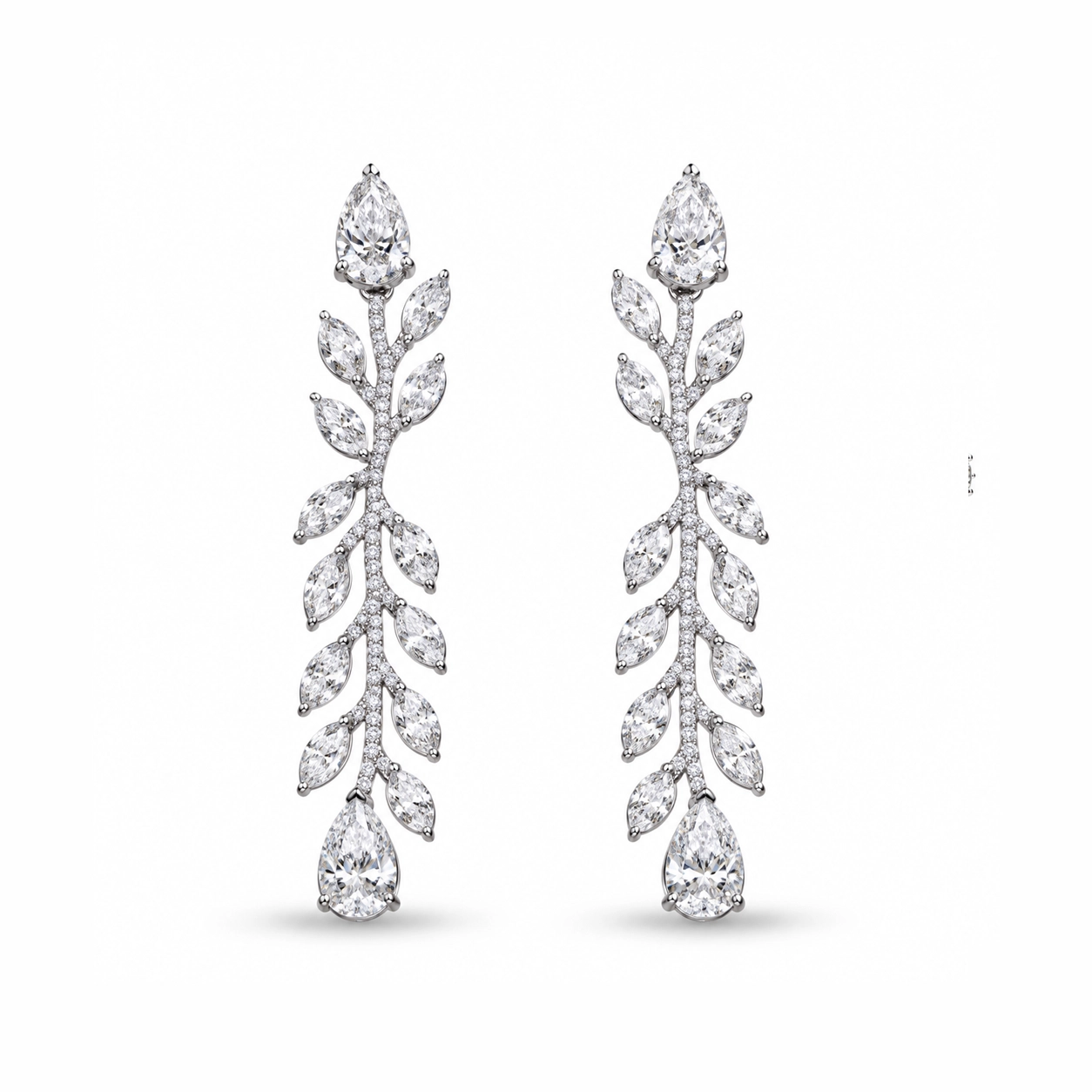 Avalon Diamond Floral Drop Earrings