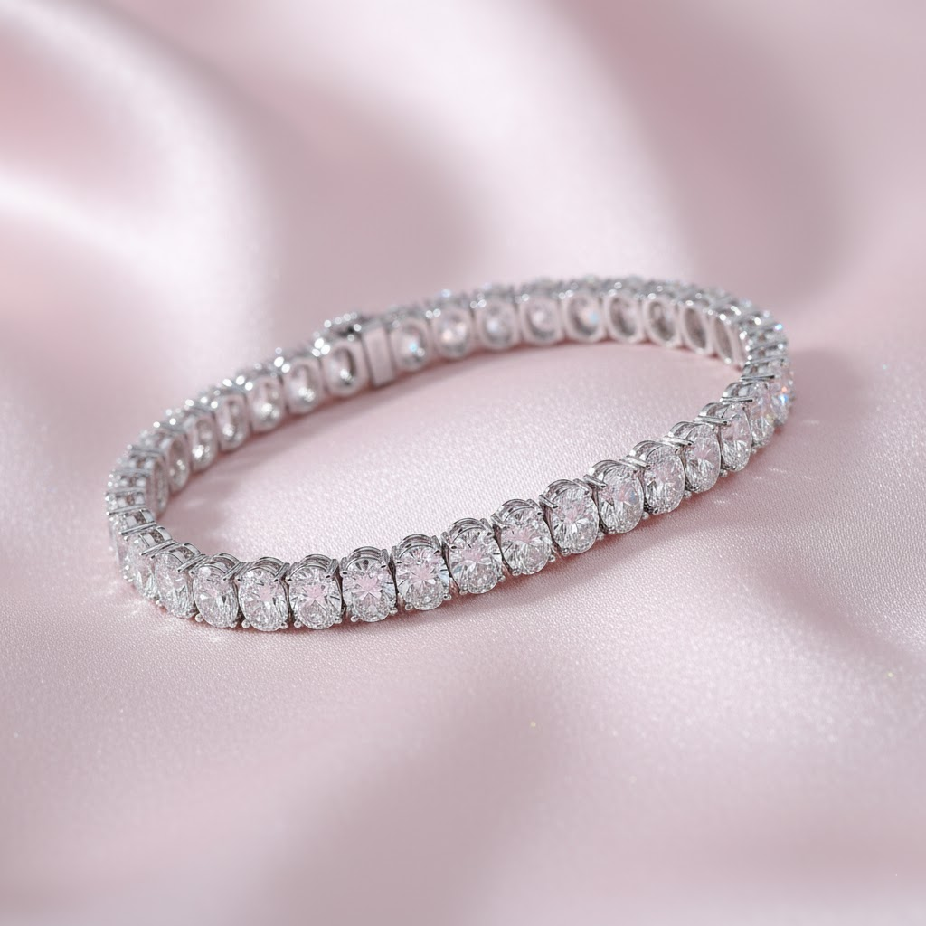Mega Ovals Eco Diamonds Tennis Bracelet