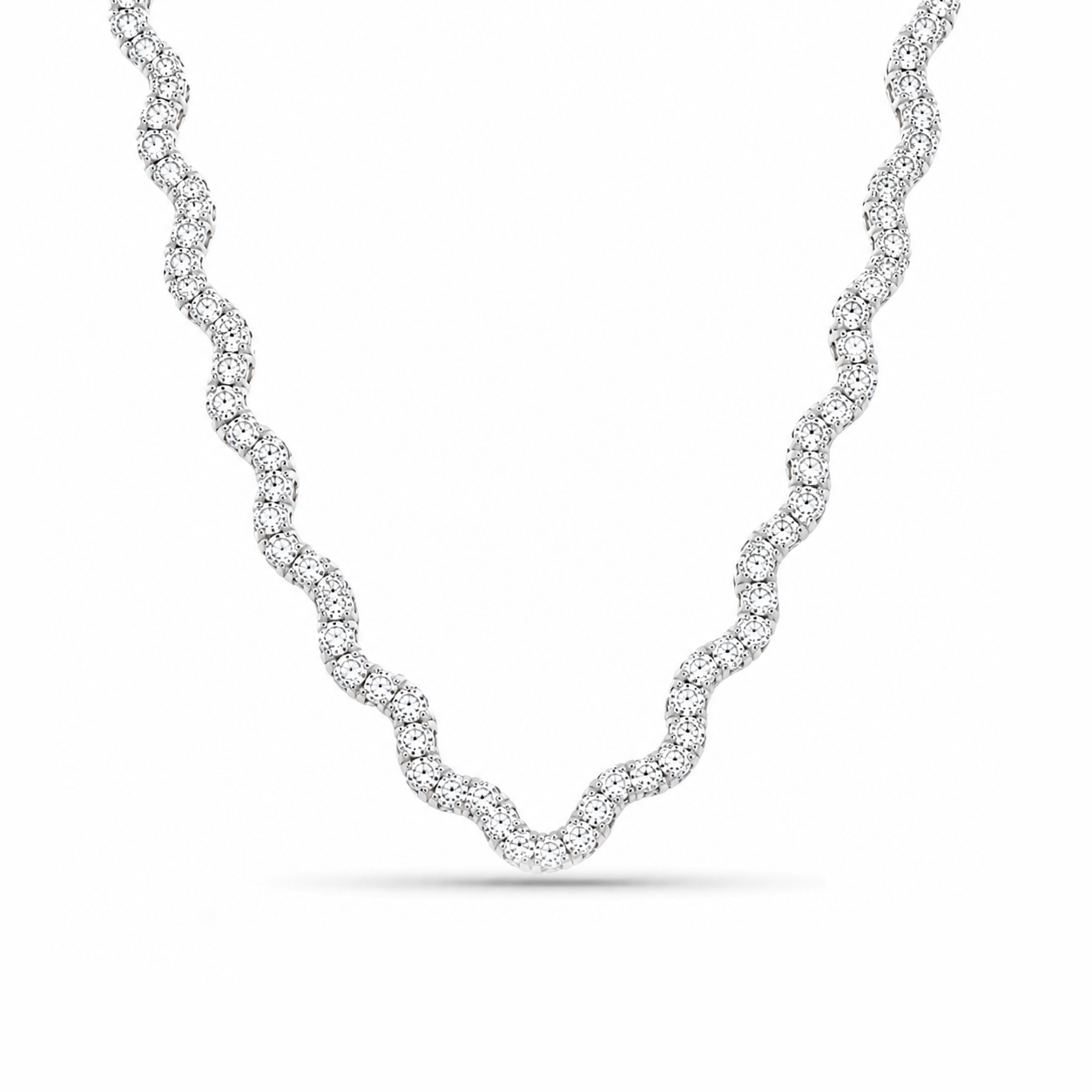Waves Eco Diamonds Tennis Necklace