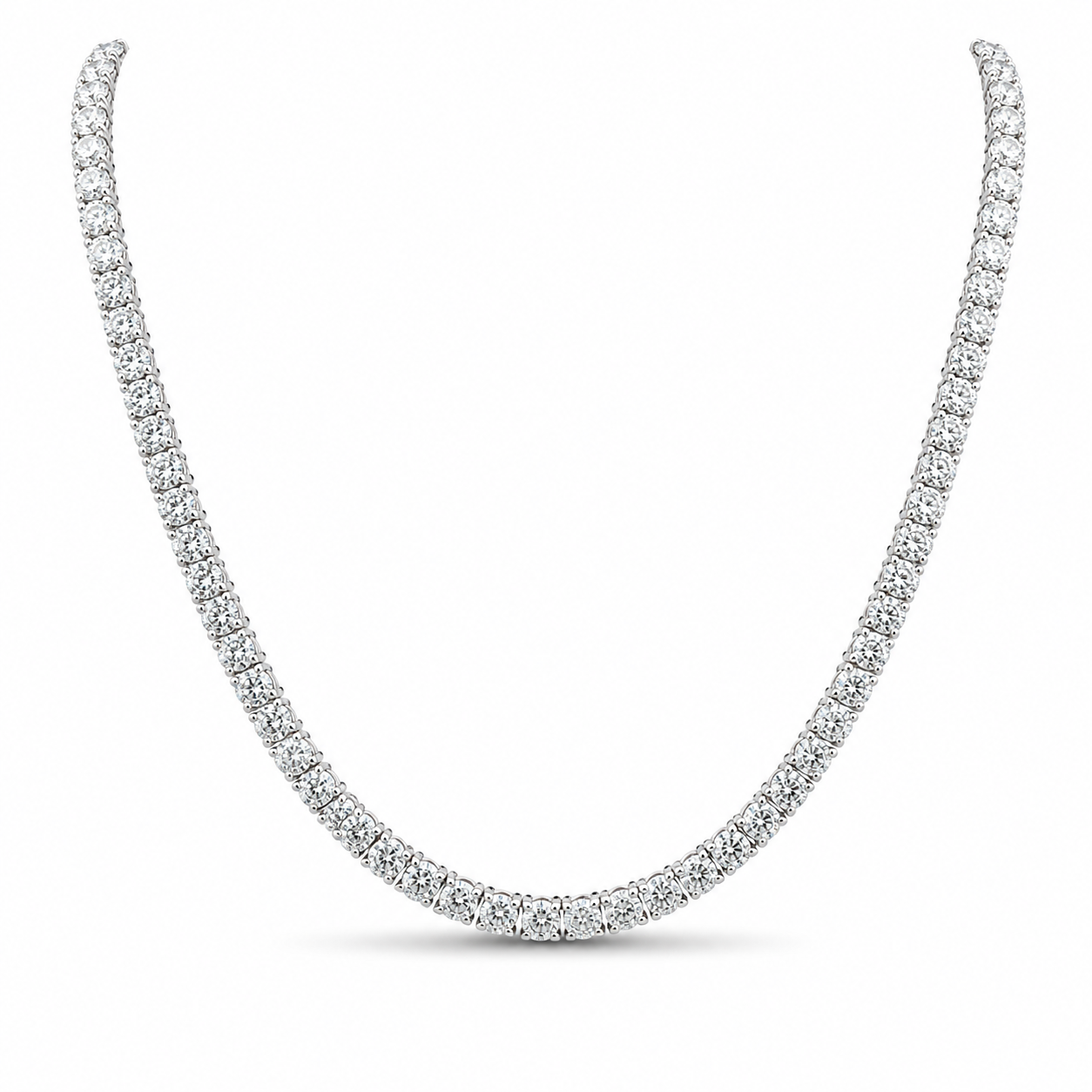 Straight Line Eco Diamonds Tennis Necklace 18 carats