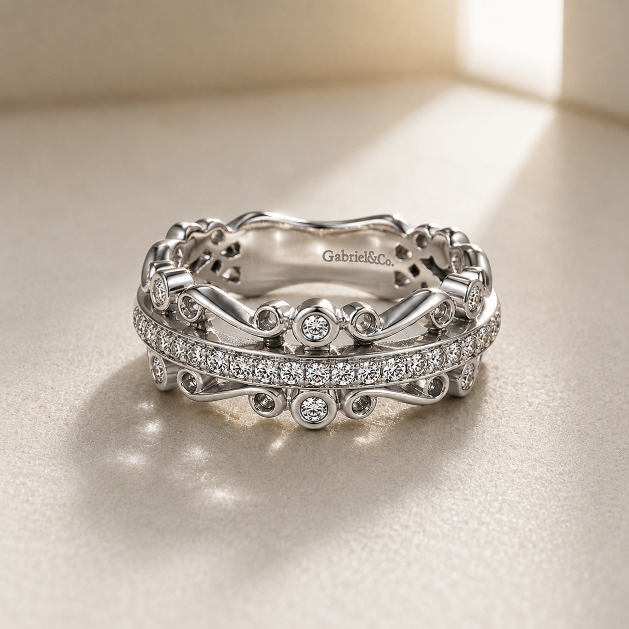 Parisian Style Diamond Band