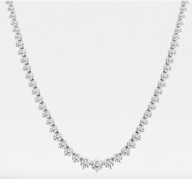 20 carats Riviera Eco Diamonds Graduated Tennis Necklace