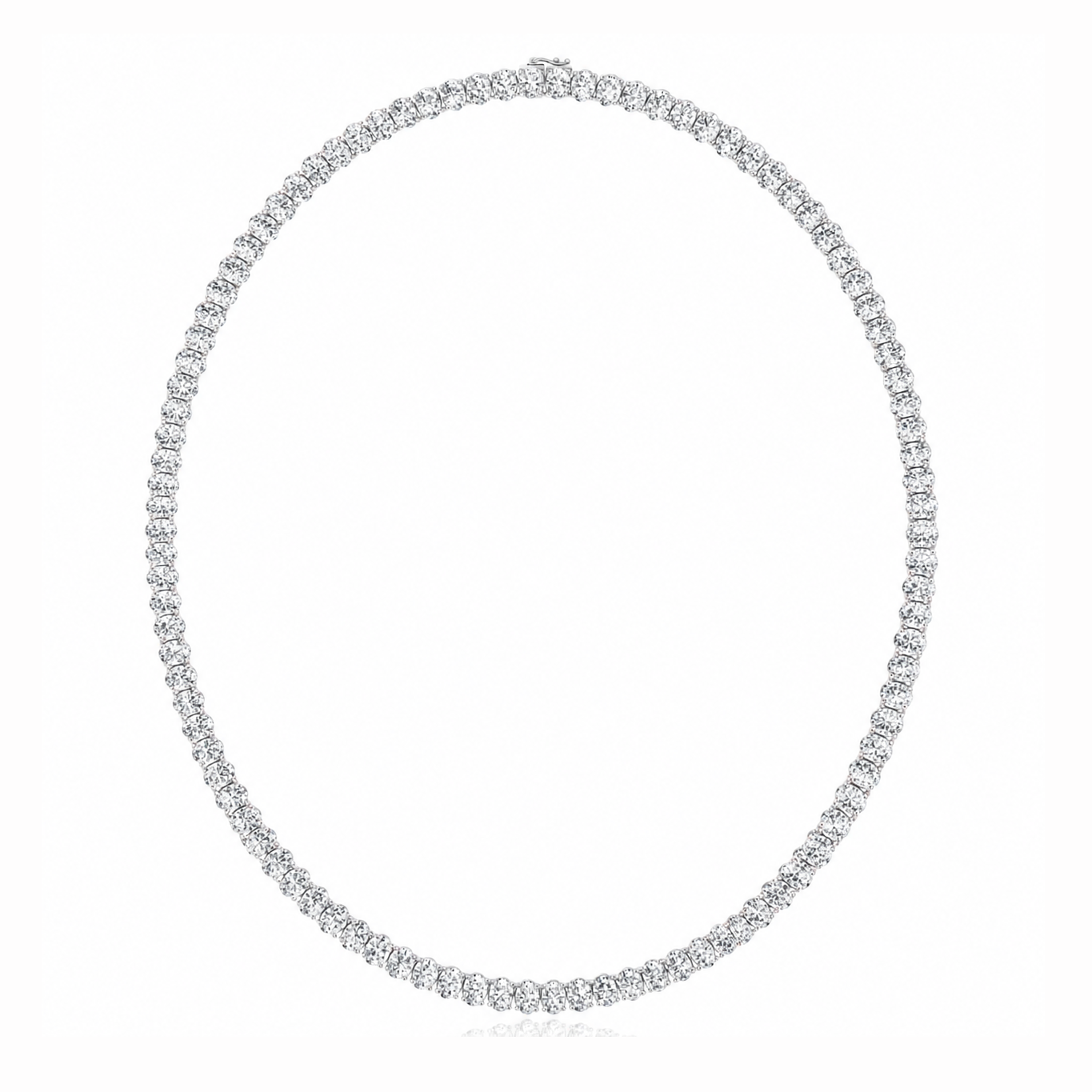 Sylvan Oval Diamond Tennis Necklace