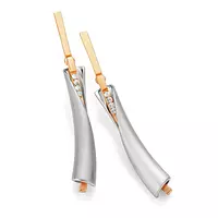 Silver Flute Drop Earrings