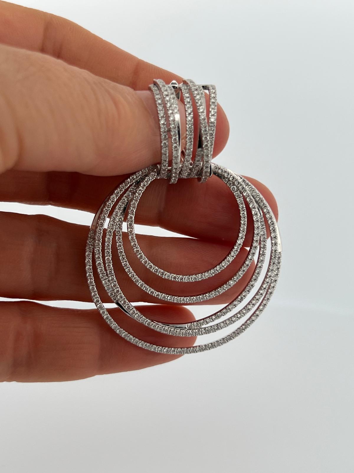 Multi Circle Eco Diamonds Pave Earrings