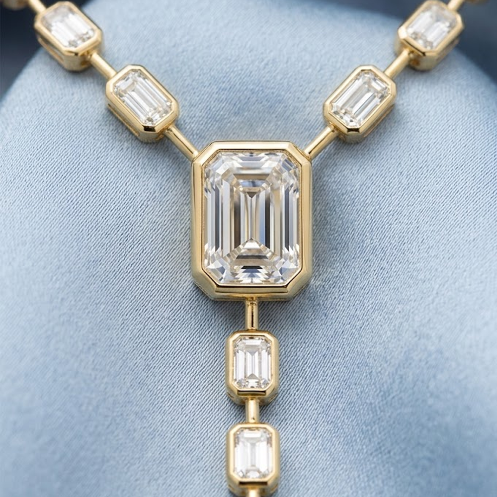 Ascension Lariat Eco Diamonds Y Shaped Necklace
