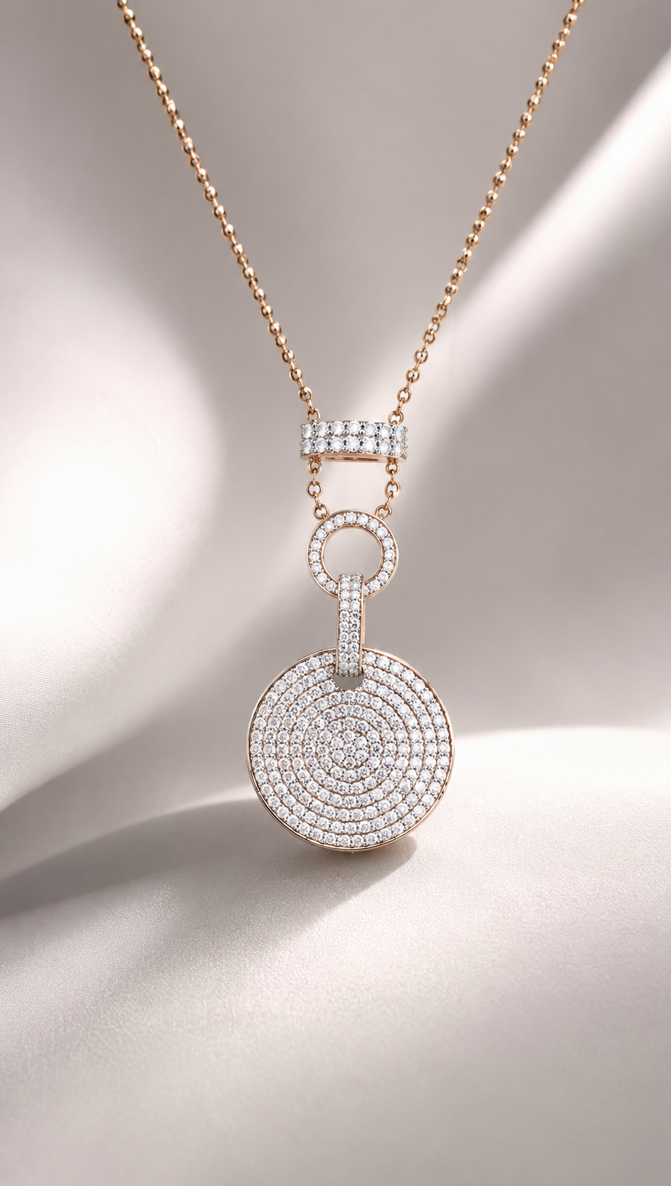 Round Drop Ball Chain Pendant Necklace