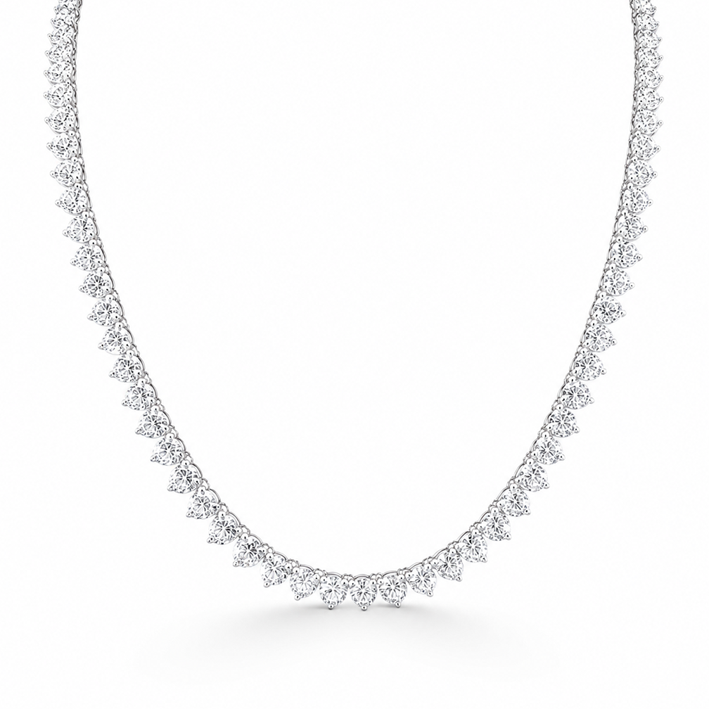 14 carats Classic Straight Line Eco Diamonds Tennis Necklace