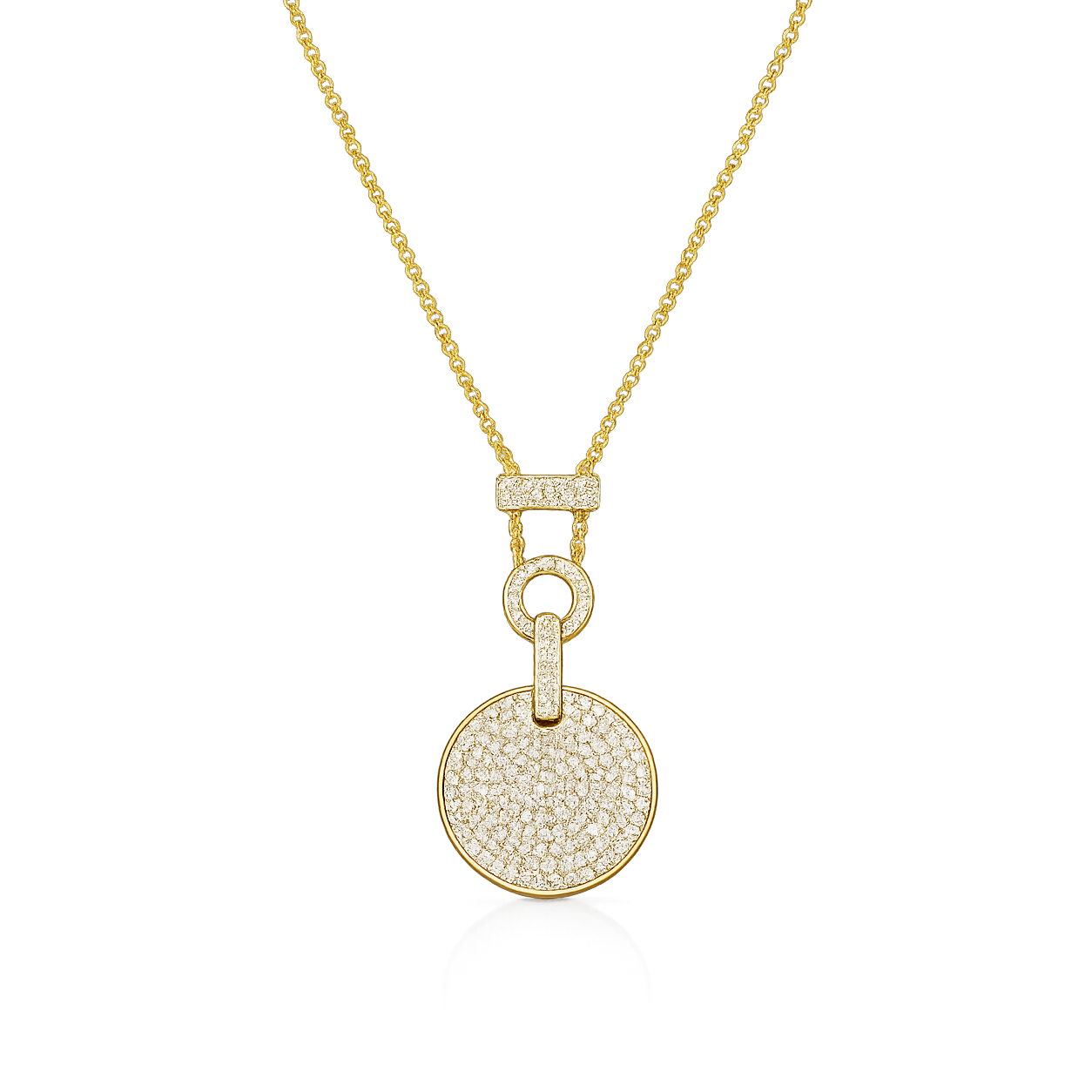 Round Drop Ball Chain Pendant Necklace