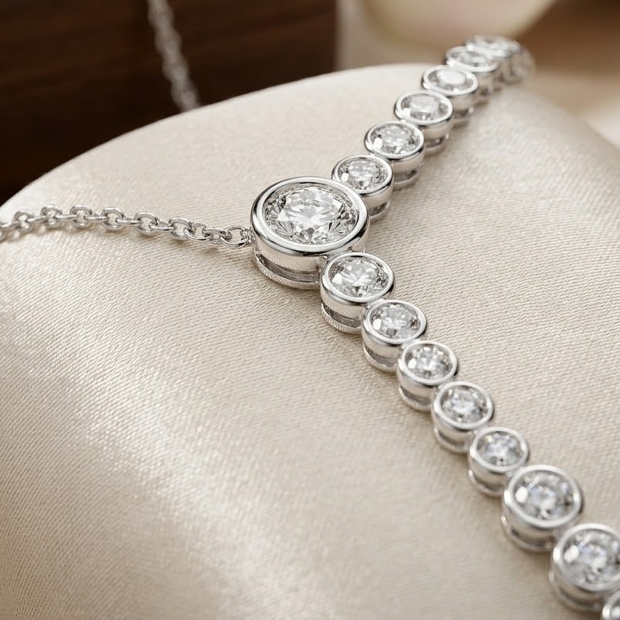 Lariat Bezel Graduated Eco Diamonds